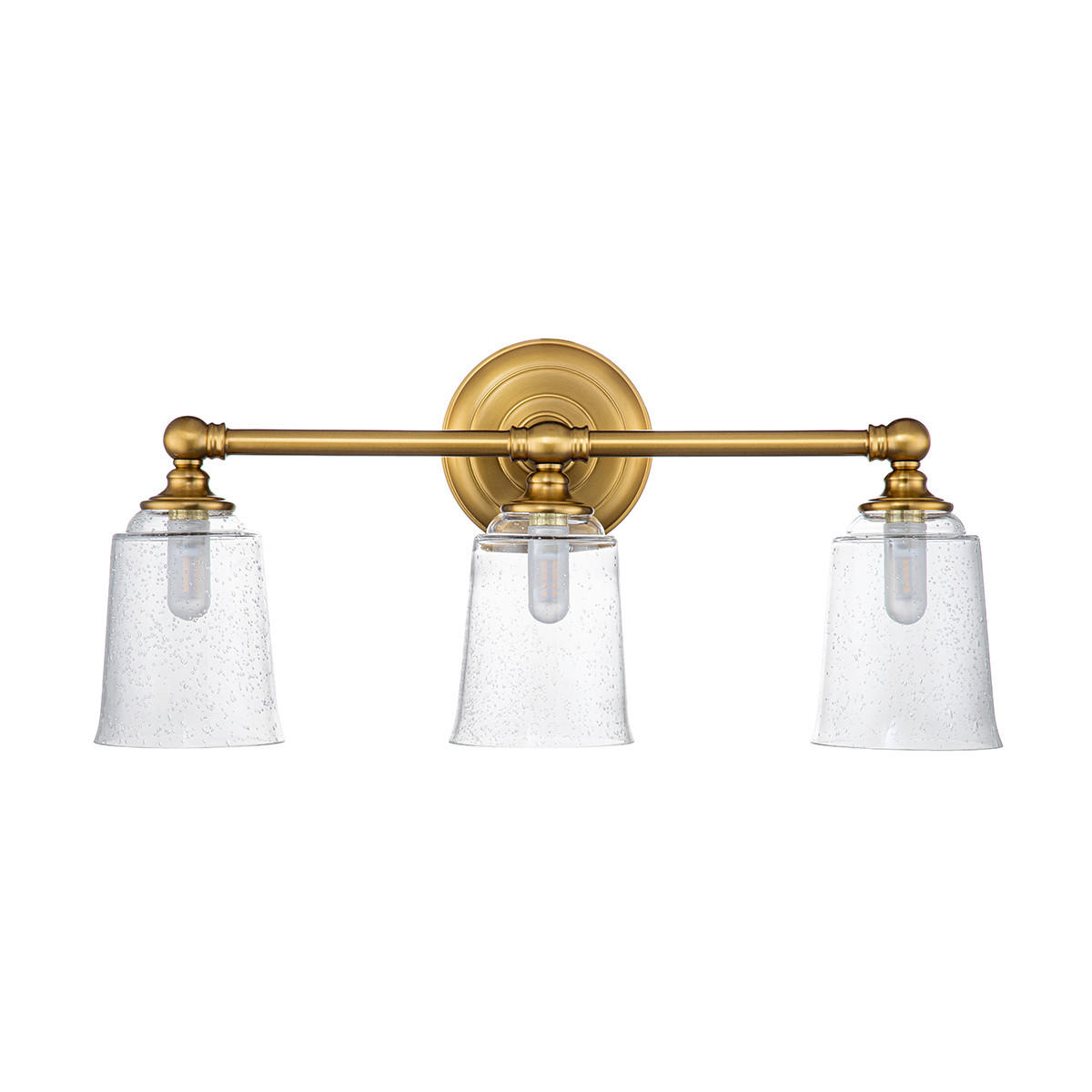 BADEZIMMER-WANDLEUCHTE 53.3/24.8 /15.2 cm   - Messingfarben, KONVENTIONELL, Glas/Metall (53.3/24.8 /15.2cm) - Elstead Lighting
