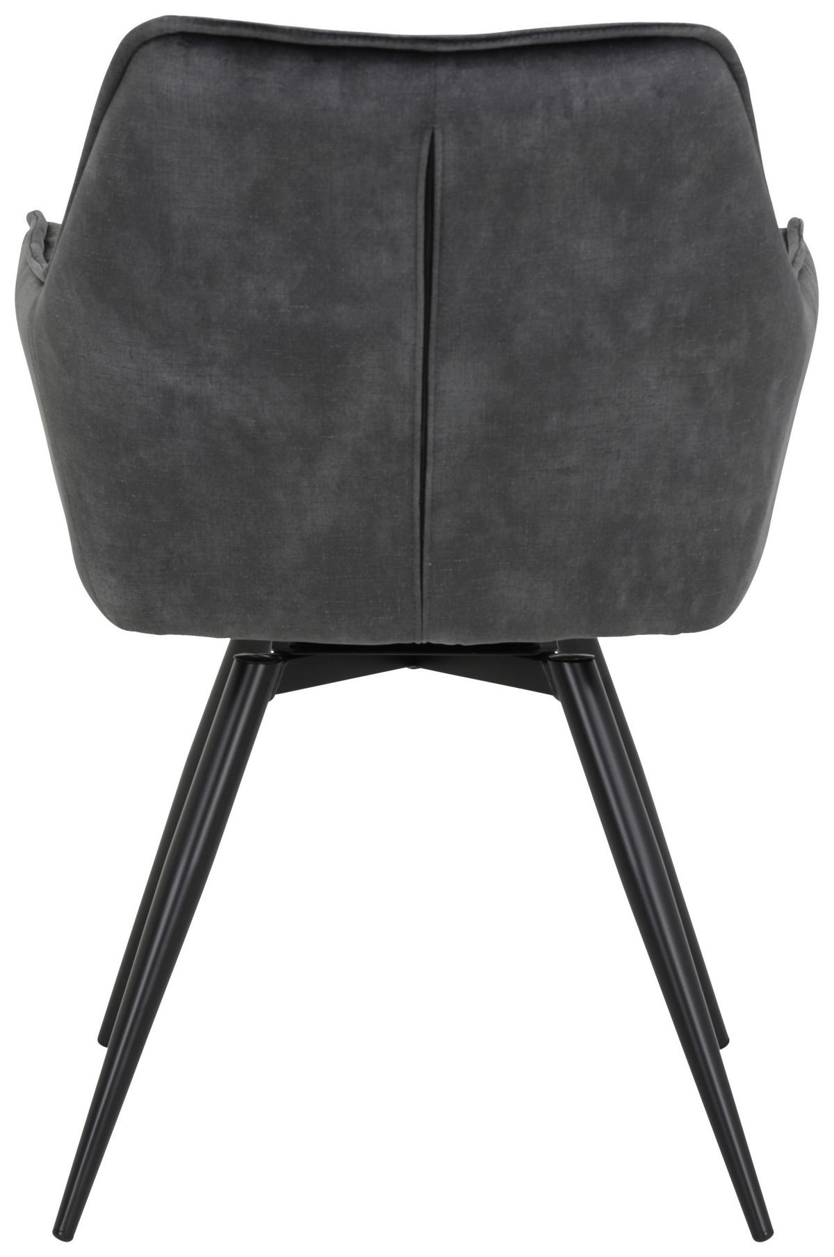 ARMLEHNSTUHL-SET 2 Stück  in Stahl Samt  - Anthrazit/Schwarz, MODERN, Textil/Metall (56/82/63cm) - MID.YOU