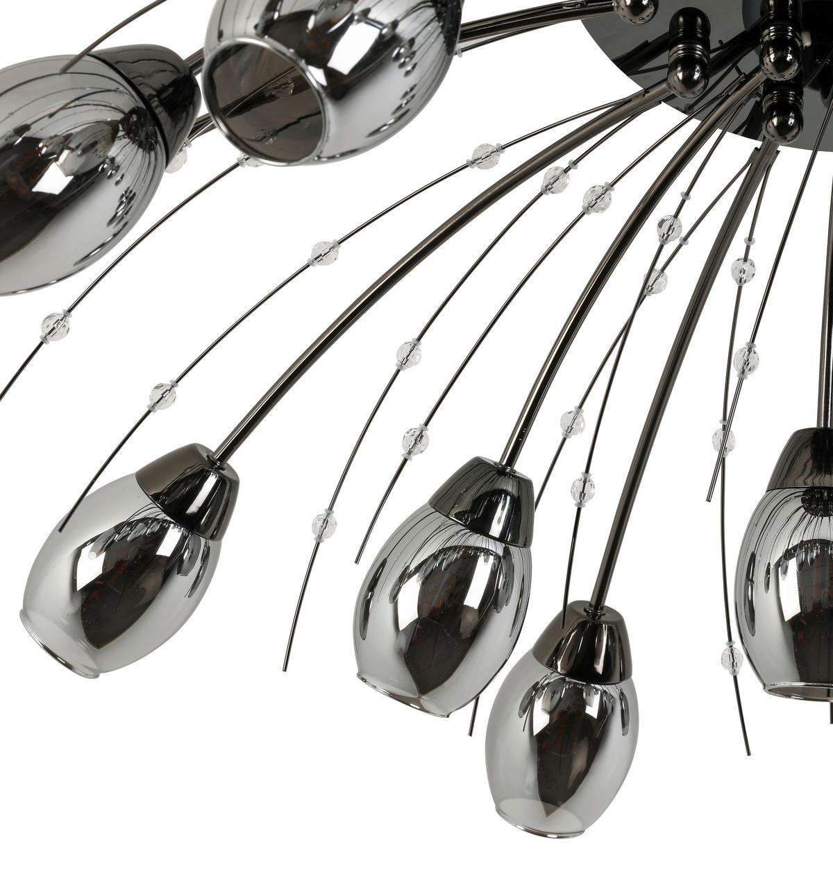 LED-DECKENLEUCHTE 92/25 cm   - Chromfarben/Schwarz, Trend, Glas/Kunststoff (92/25cm) - Dieter Knoll