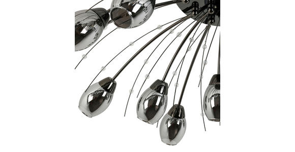 LED-DECKENLEUCHTE 92/25 cm - Chromfarben/Schwarz, Trend, Glas/Kunststoff (92/25cm) - Dieter Knoll