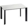 ESSTISCHMetall, Keramik 120/80/75 cm  - Weiss/Schwarz, Design, Keramik/Metall (120/80/75cm) - Novel