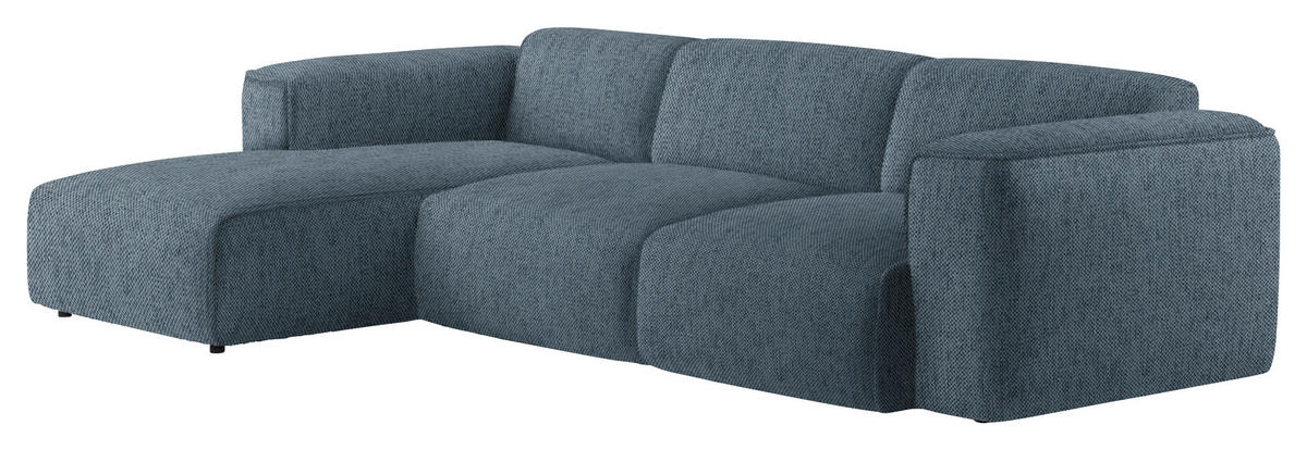 ECKSOFA Anthrazit Webstoff Rücken echt  - Anthrazit/Schwarz, Design, Kunststoff/Textil (171/290cm) - home24