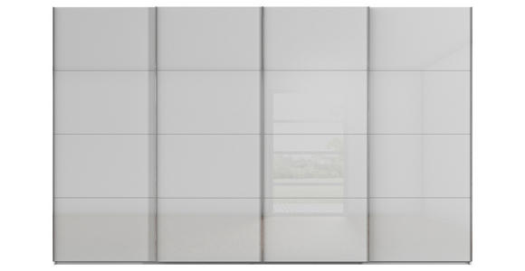 SCHWEBETÜRENSCHRANK  in Seidengrau  - Chromfarben/Seidengrau, Design, Glas/Holzwerkstoff (361/223/68cm) - Novel