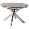 ESSTISCH in Metall, Keramik 120/120/76 cm  - Edelstahlfarben/Anthrazit, Design, Keramik/Metall (120/120/76cm) - Livetastic