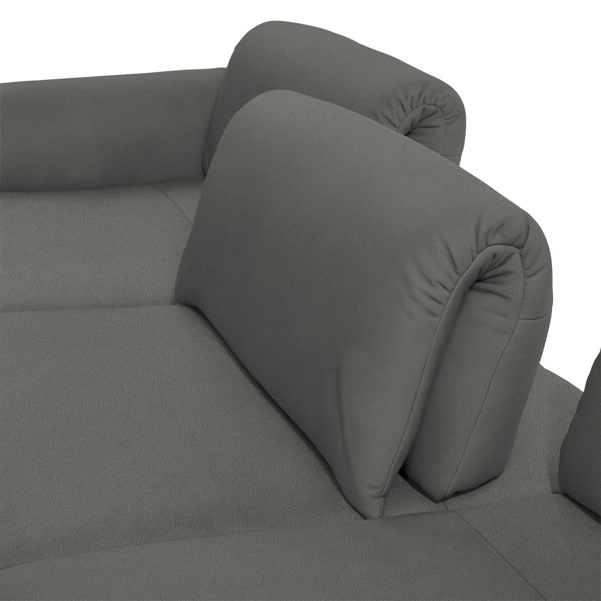 ECKSOFA in Echtleder Dunkelgrau  173/308 cm  - Dunkelgrau/Anthrazit, Design, Leder/Metall (173/308cm) - Joop!