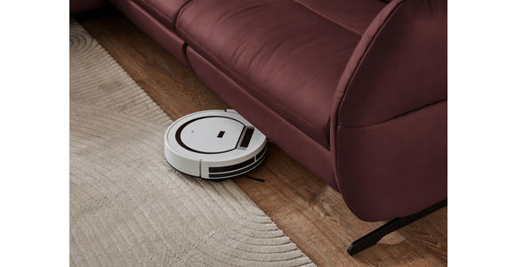 ECKSOFA in Echtleder Bordeaux  169/298 cm  - Bordeaux/Schwarz, Design, Leder/Metall (169/298cm) - Dieter Knoll