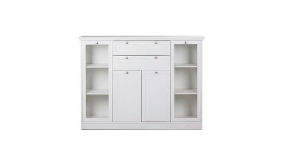 HIGHBOARD  in 160/120/40 cm  - Schwarz/Weiß, LIFESTYLE, Holzwerkstoff/Metall (160/120/40cm) - Carryhome