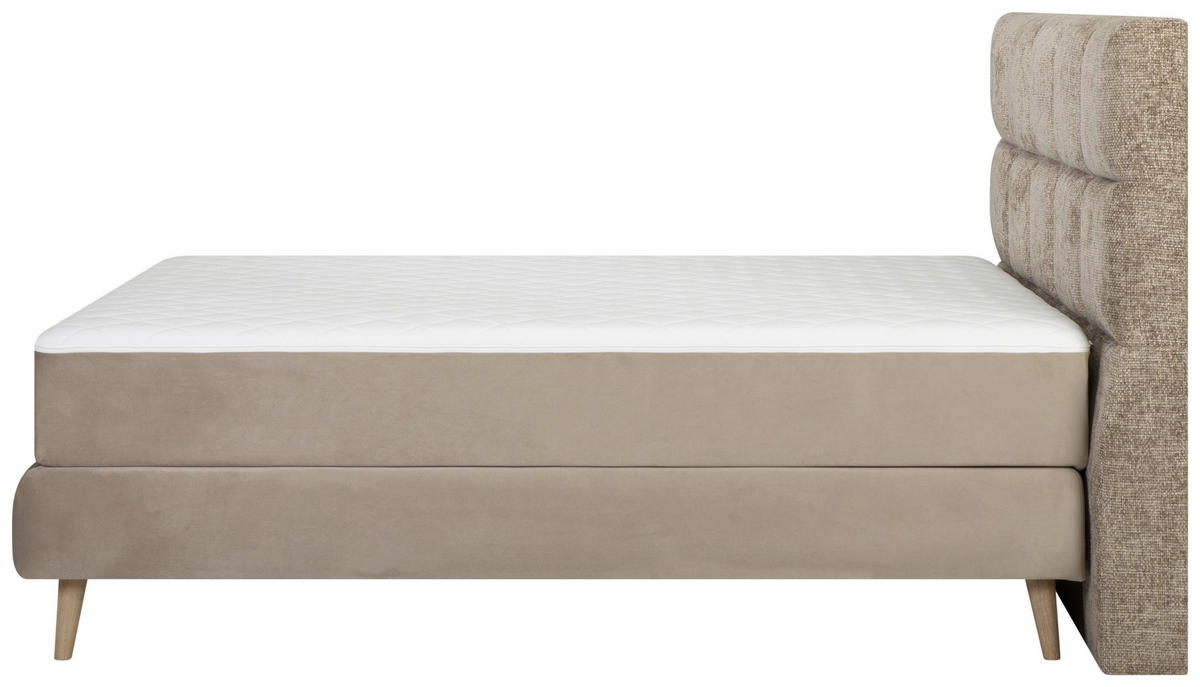 POSTEL BOXSPRING, 180/200 cm, světle růžová, béžová - barvy dubu/světle růžová, Konvenční, textil (180/200cm) - Carryhome
