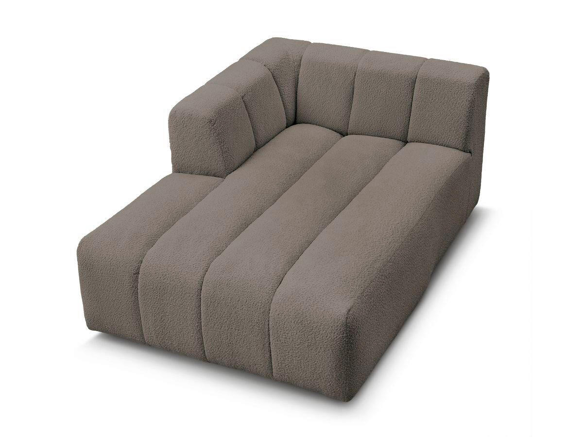 SOFAELEMENT ANNECY Bouclé Taupe  - Taupe/Schwarz, MODERN, Kunststoff/Textil (120/72/170cm)