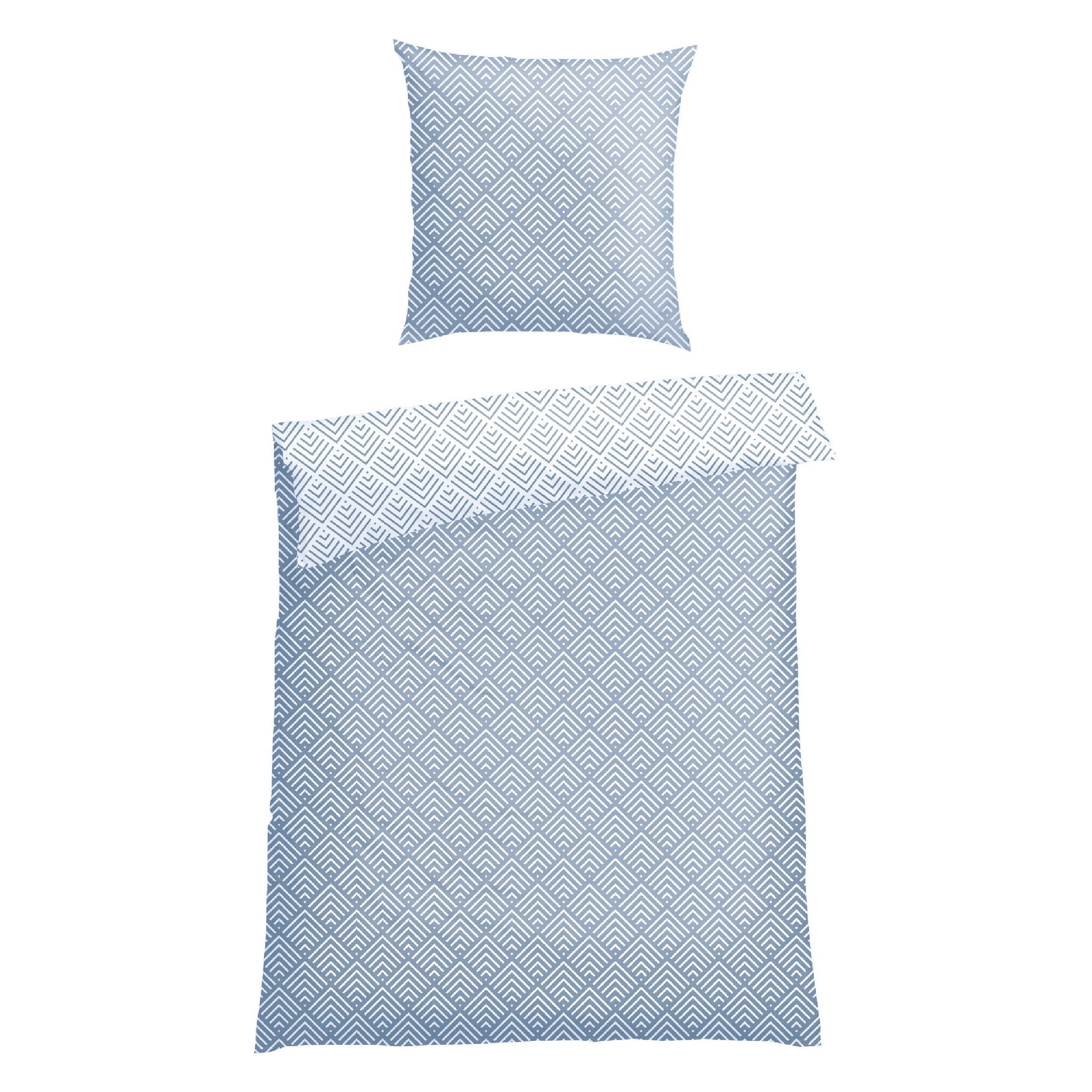 BETTWÄSCHE 2-teilig MABEL Renforcé 135/200 cm  - Hellblau, Basics, Textil (135/200cm)