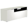 LOWBOARD Weiss, Alufarben  160/58/45 cm  - Weiss/Alufarben, Design, Glas/Holzwerkstoff (160/58/45cm) - Moderano