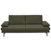 3-SITZER-SOFA in Leder Grün  - Schwarz/Grün, Design, Leder/Metall (222/86/104cm) - Dieter Knoll