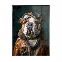 GLASBILD Tiere 80/120 cm  - Multicolor, Basics, Glas/Holz (80/120cm)