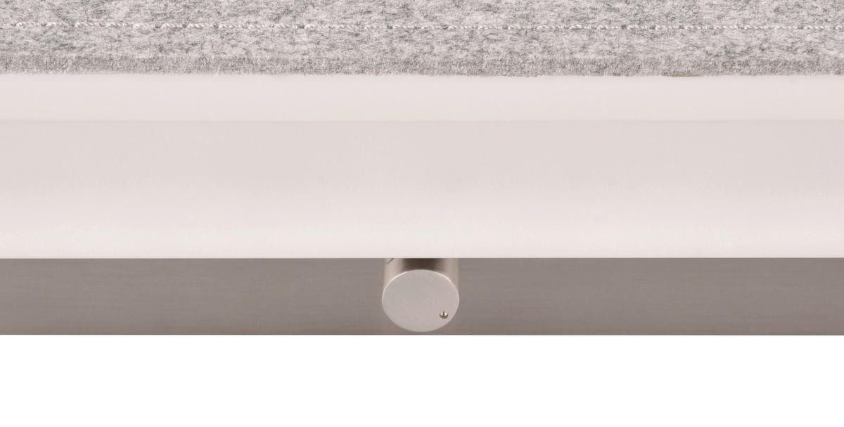 LED-WANDLEUCHTE   - Grau/Nickelfarben, Design, Textil/Metall (15/50/8cm) - Cinque