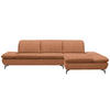 ECKSOFA in Flachgewebe Bronzefarben  - Schwarz/Bronzefarben, Design, Textil/Metall (315/200cm) - Chilliano