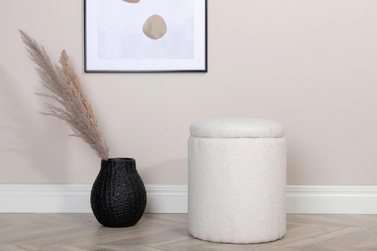 SITTPUFF i  - vit, Design, textil (32/40/32cm) - Livetastic