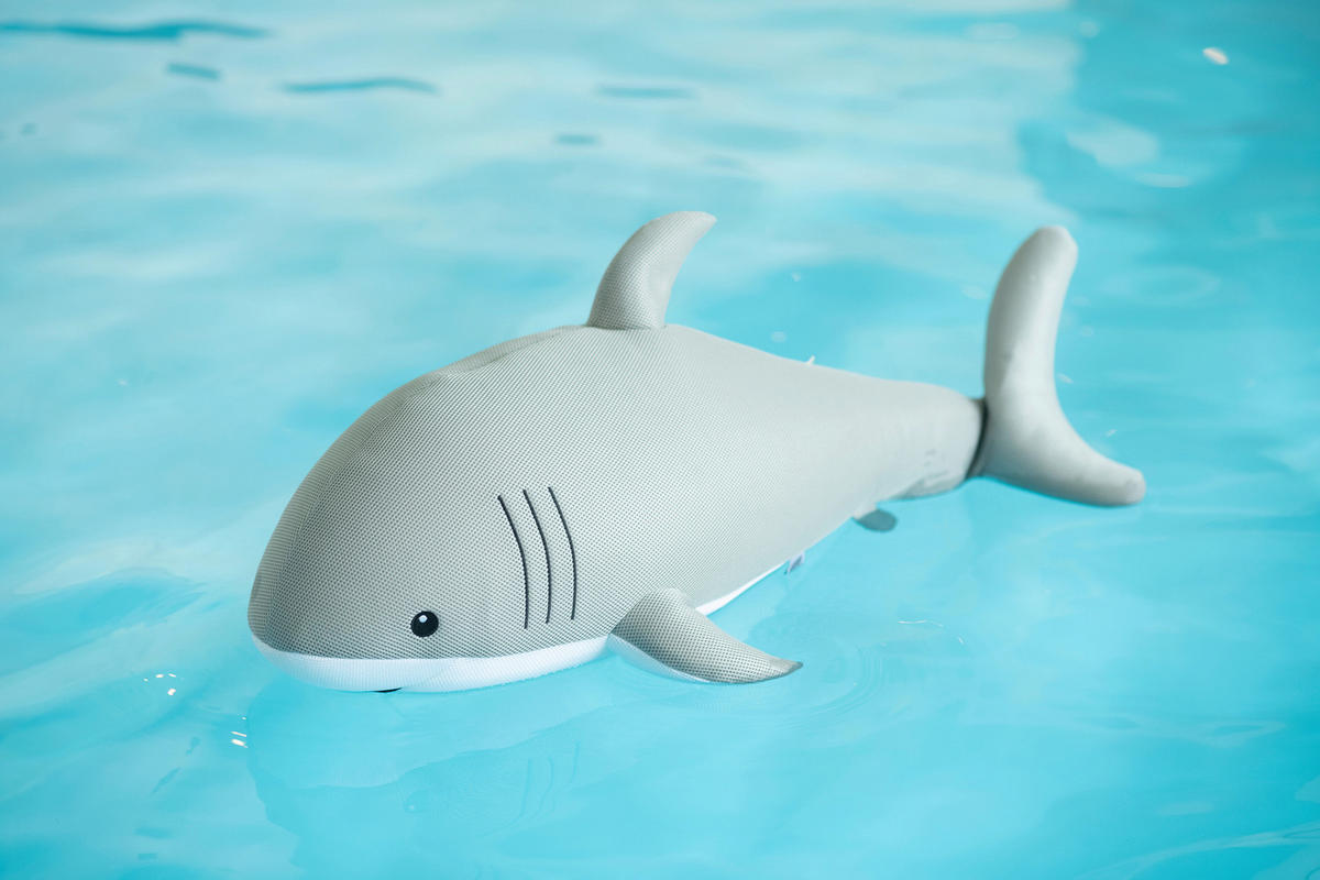 SCHWIMMTIER - Grau, KONVENTIONELL, Textil (45/111/38cm)