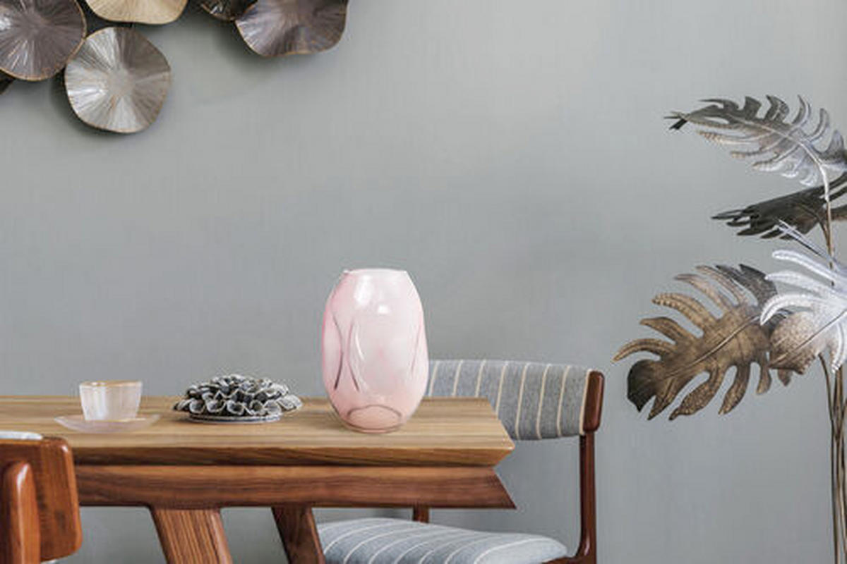 VASE  - Rosa, Design, Glas (15/25/15cm) - Kayoom
