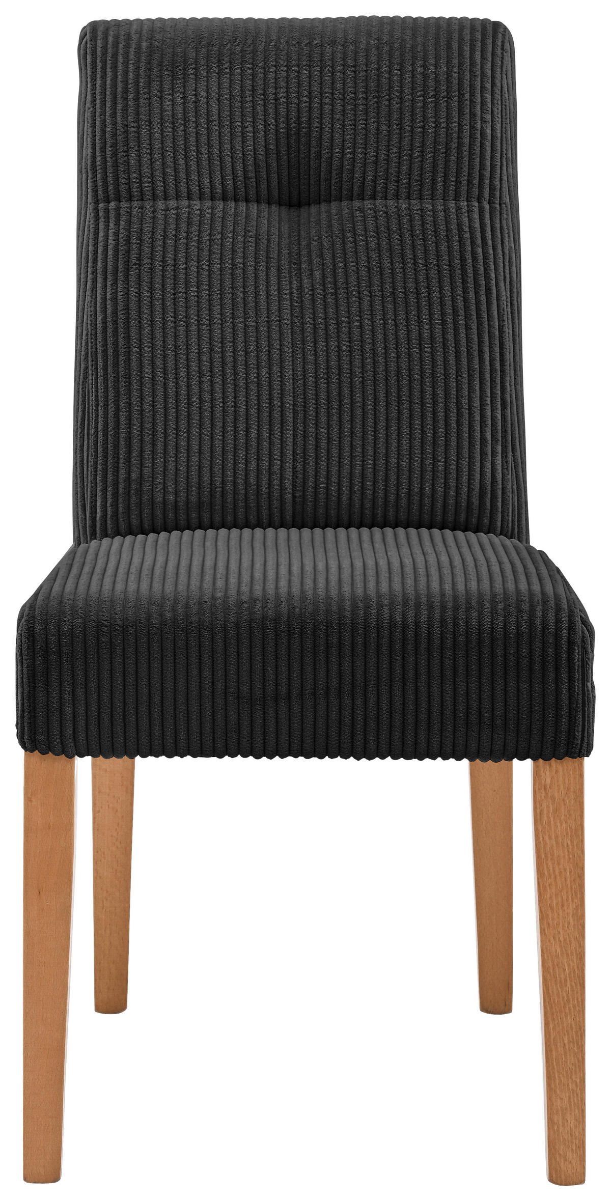 STUHL in Holz, Textil Schwarz, Buchefarben  - Buchefarben/Schwarz, KONVENTIONELL, Holz/Textil (47,5/91,5/63cm) - home24