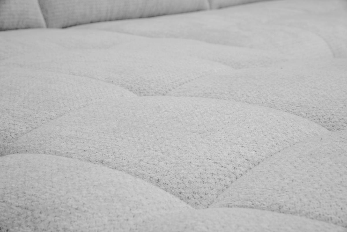 ECKSOFA Hellgrau Chenille Armlehnenkissen, Rücken echt, Sitztiefenverstellung  - Hellgrau/Schwarz, KONVENTIONELL, Textil/Metall (215/313cm) - Hom`in