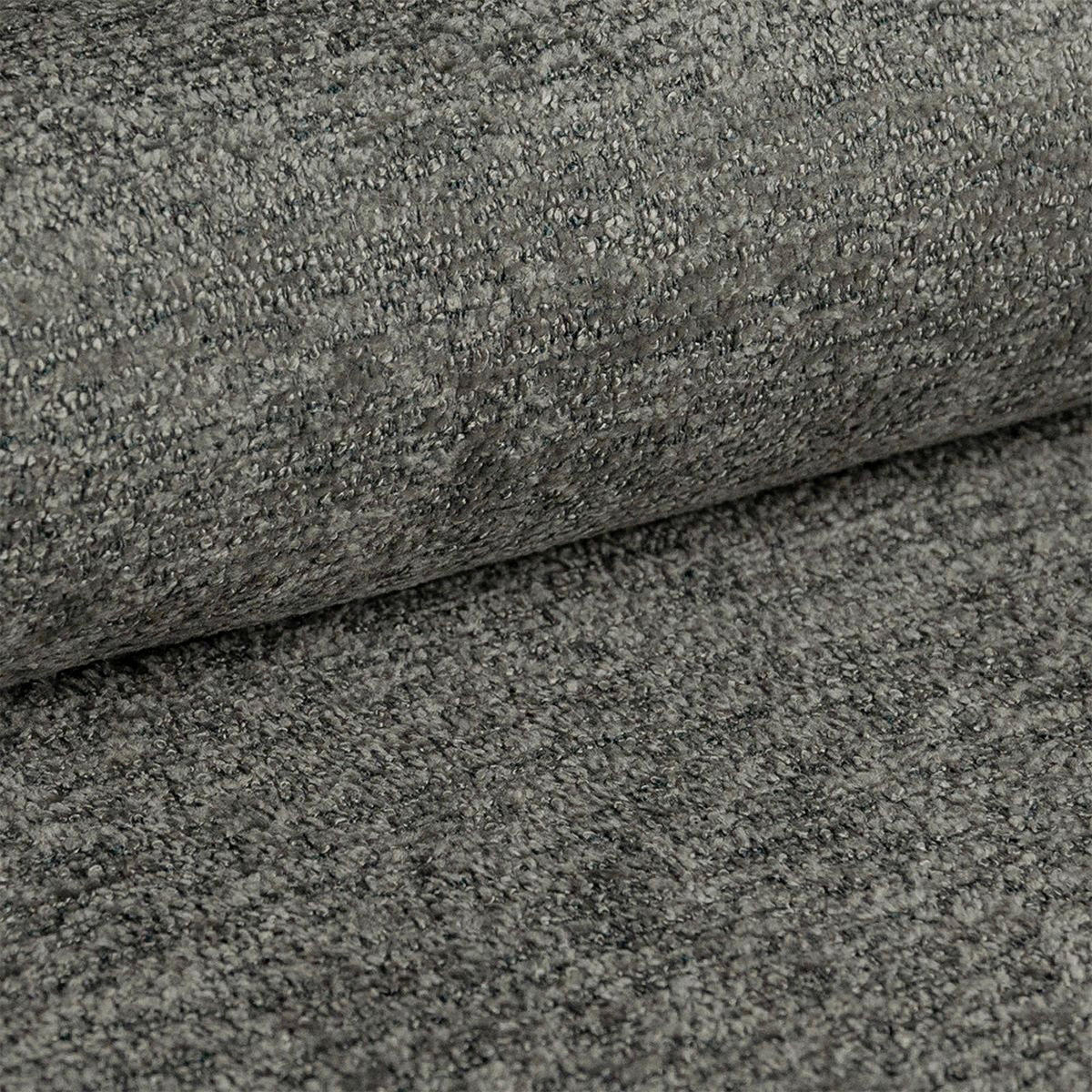 ECKSOFA Chenille Grau  - Schwarz/Grau, Modern, Textil/Metall (180/282cm) - Novel