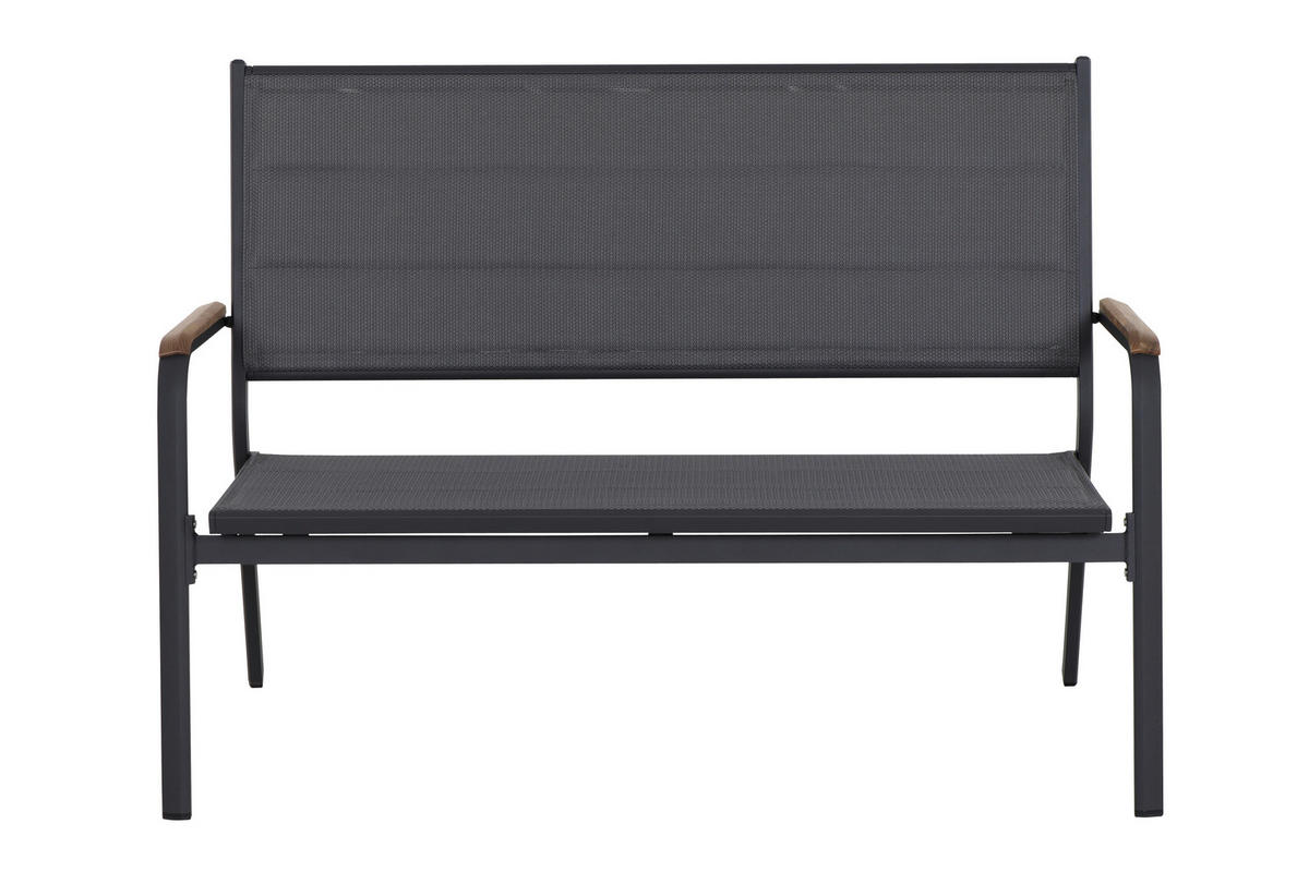 GARTENBANK 138,5/97/67 cm  in Anthrazit  - Anthrazit, KONVENTIONELL, Holz/Kunststoff (138,5/97/67cm) - Siena Garden