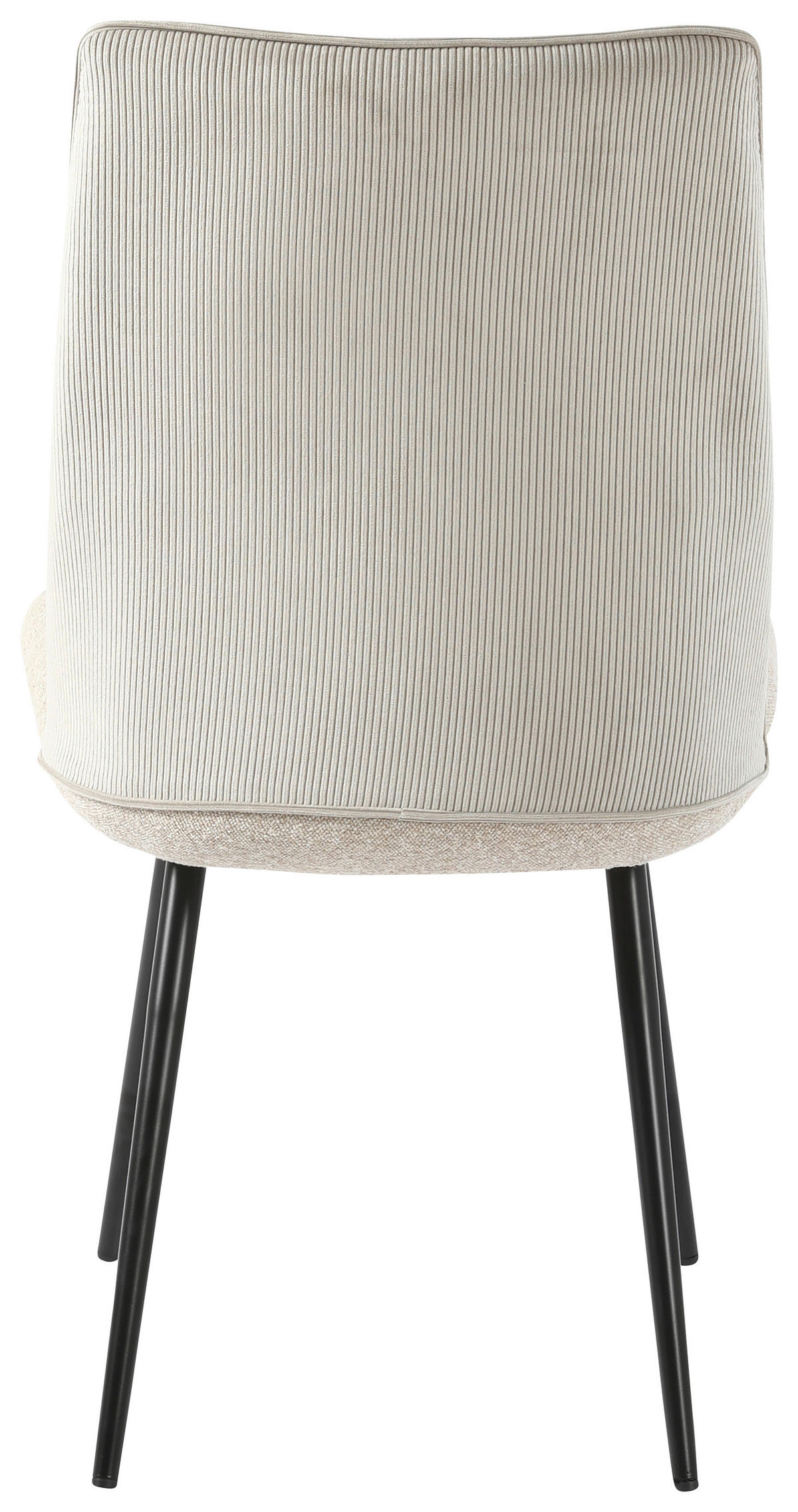 STOL, kovina, tekstil krem barve  - črna/krem barve, Design, kovina/tekstil (48/86/62cm) - Carryhome