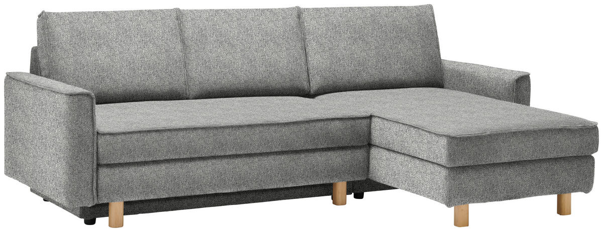 ECKSOFA  in Mikrovelours Naturfarben  237/170 cm  - Eichefarben/Naturfarben, KONVENTIONELL, Holz/Textil (237/170cm) - Sedda