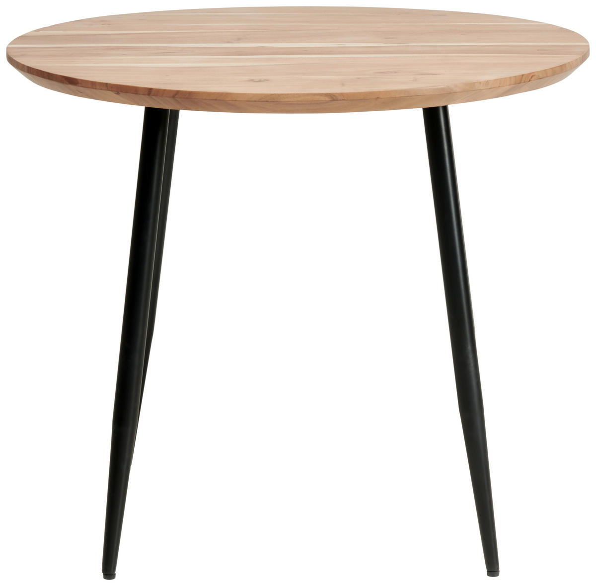 ESSTISCH in Holz, Metall  - Schwarz/Akaziefarben, Natur, Holz/Metall (90/76/90cm) - Livetastic