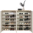 SCHUHSCHRANK 158,2/113,2/34 cm  - Kaschmir/Eichefarben, Design, Holzwerkstoff/Kunststoff (158,2/113,2/34cm) - Voleo