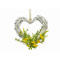 DEKOHERZ  - Gelb/Weiß, LIFESTYLE, Holz (25/25cm)