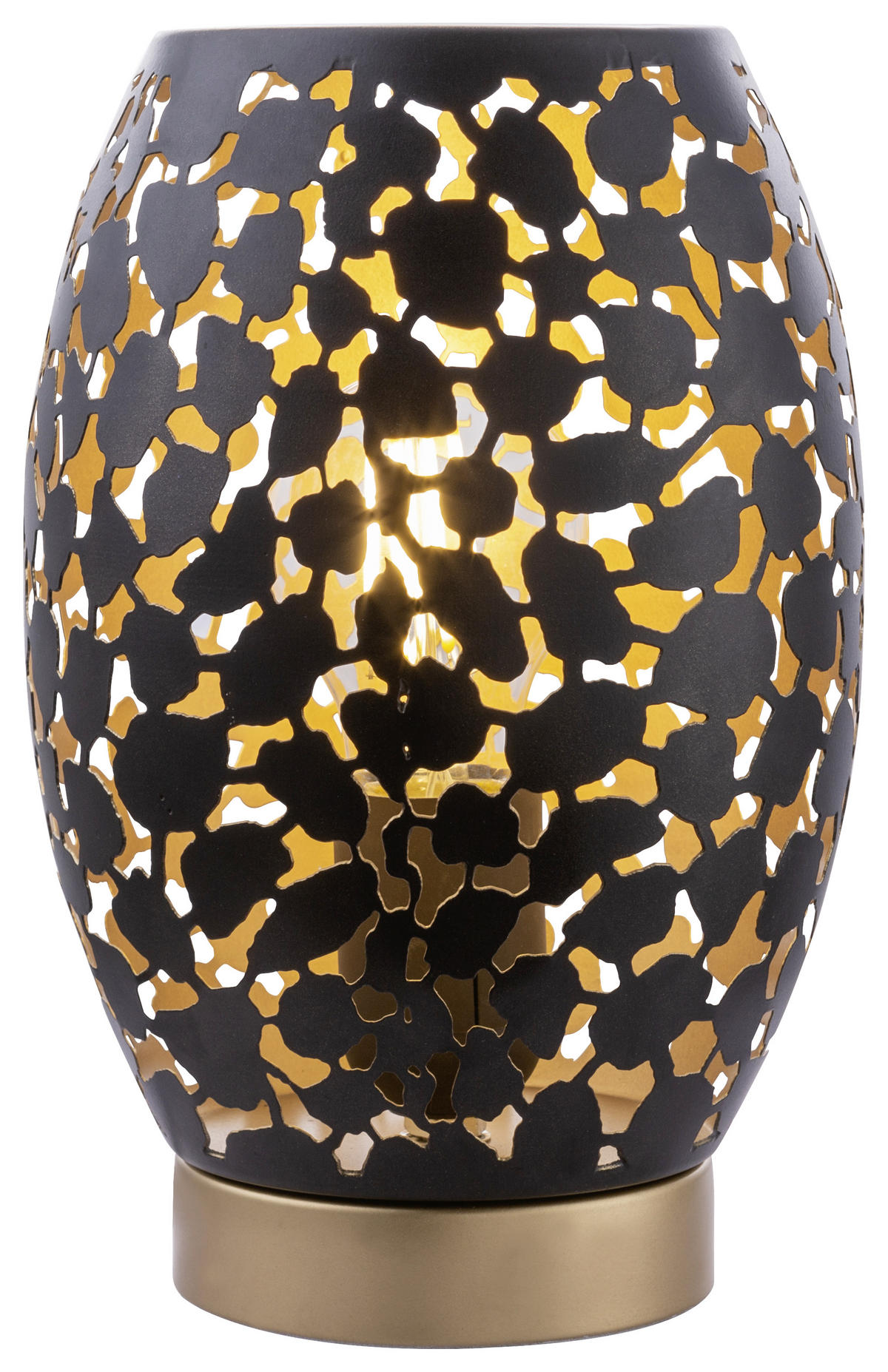 TISCHLEUCHTE Narri 15/23 cm   - Goldfarben/Schwarz, Basics, Metall (15/23cm) - Globo