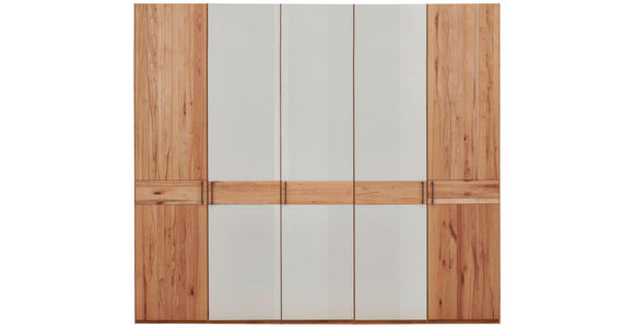 DREHTÜRENSCHRANK in Champagner, Kernbuche - Schieferfarben/Champagner, KONVENTIONELL, Glas/Holz (250/216/58cm) - Venda