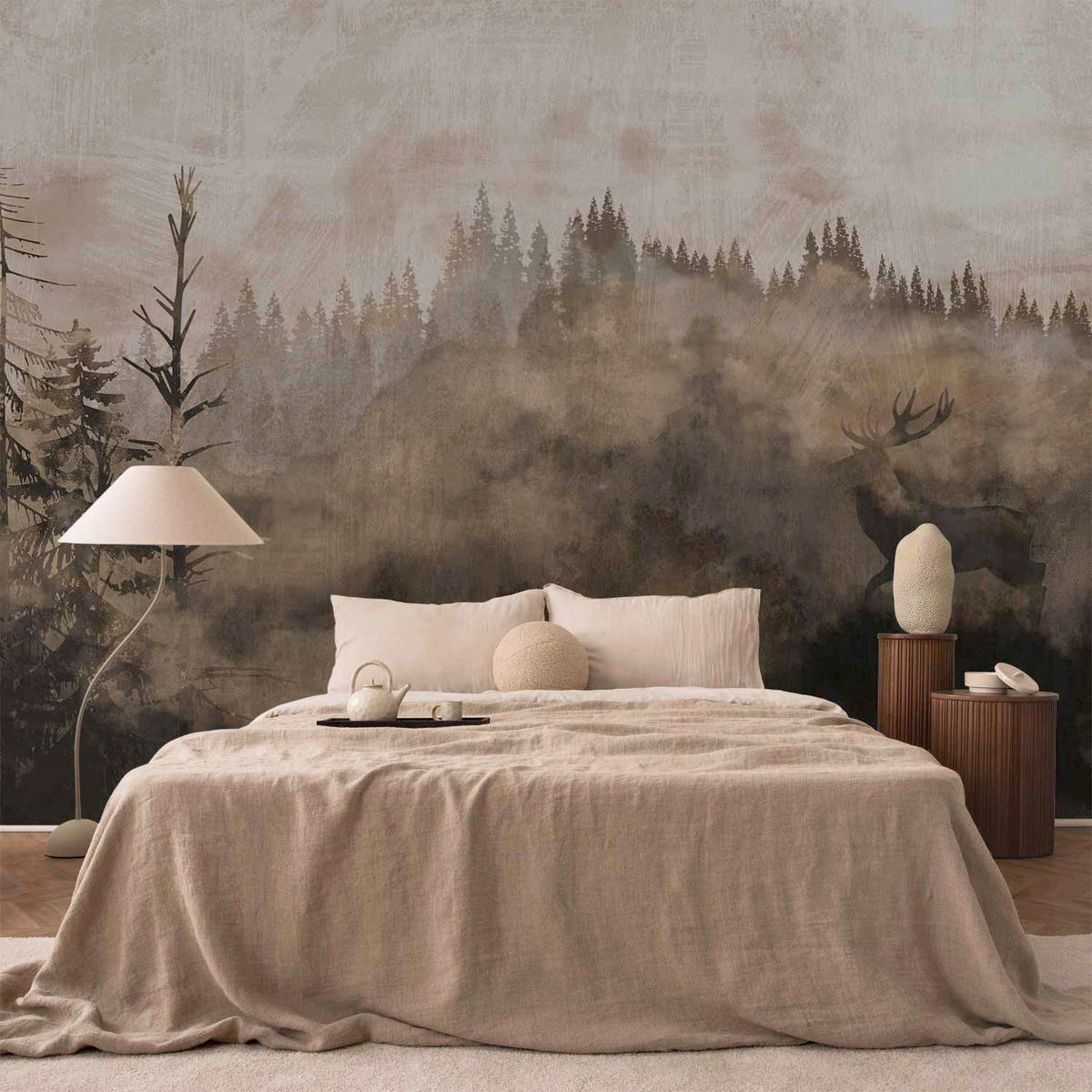 FOTOTAPET 150/105 cm  - brun/grå, Lifestyle, textil (150/105cm) - artgeist