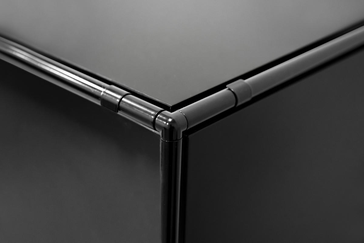ECKSCHREIBTISCH 160/115/75 cm  in Anthrazit, Schwarz  - Anthrazit/Schwarz, Design, Holzwerkstoff/Metall (160/115/75cm) - Novel