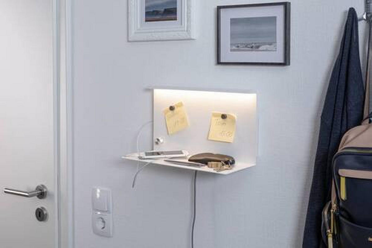 LED-WANDLEUCHTE 35/20 cm   - Weiß, Basics, Metall (35/20cm) - Paulmann
