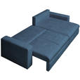 ECKSOFA in Chenille Blau  - Blau/Schwarz, KONVENTIONELL, Kunststoff/Textil (292/150cm) - Hom`in