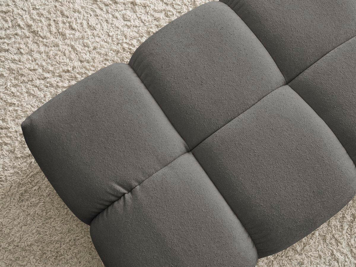 HOCKER EVEREST Struktur Dunkelgrau  - Dunkelgrau/Schwarz, MODERN, Kunststoff/Textil (140/70/40cm)
