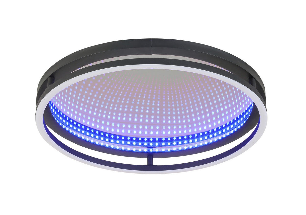 PLAFONIERĂ CU LED - negru, Lifestyle, plastic/metal (39/8,7cm) - Novel