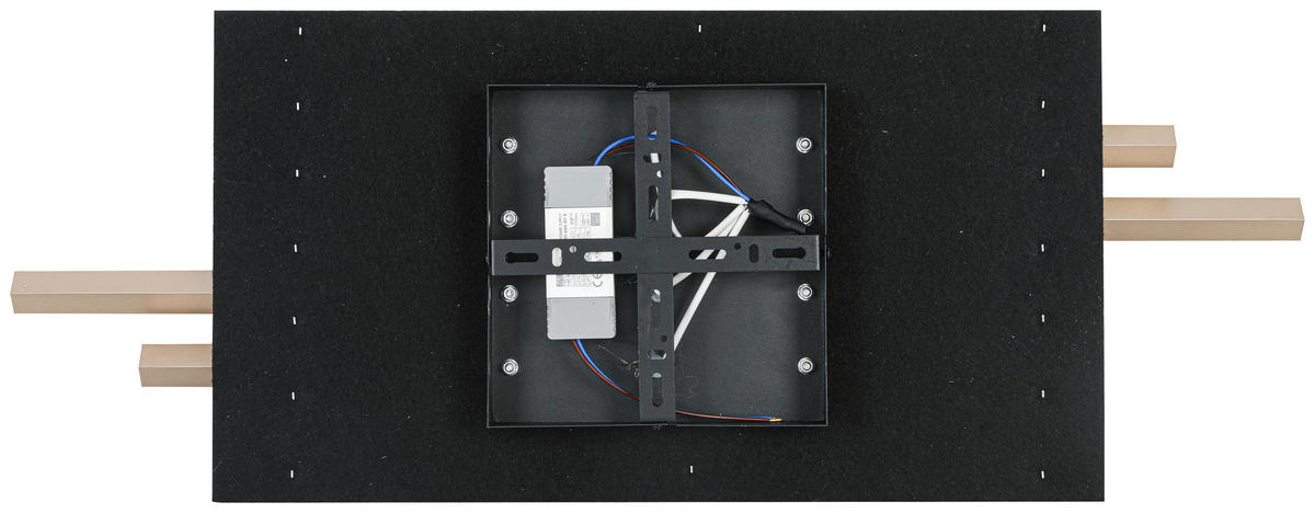 DECKENLEUCHTE    70/26,5/7 cm  - Eichefarben/Schwarz, Trend, Holzwerkstoff/Kunststoff (70/26,5/7cm) - Novel