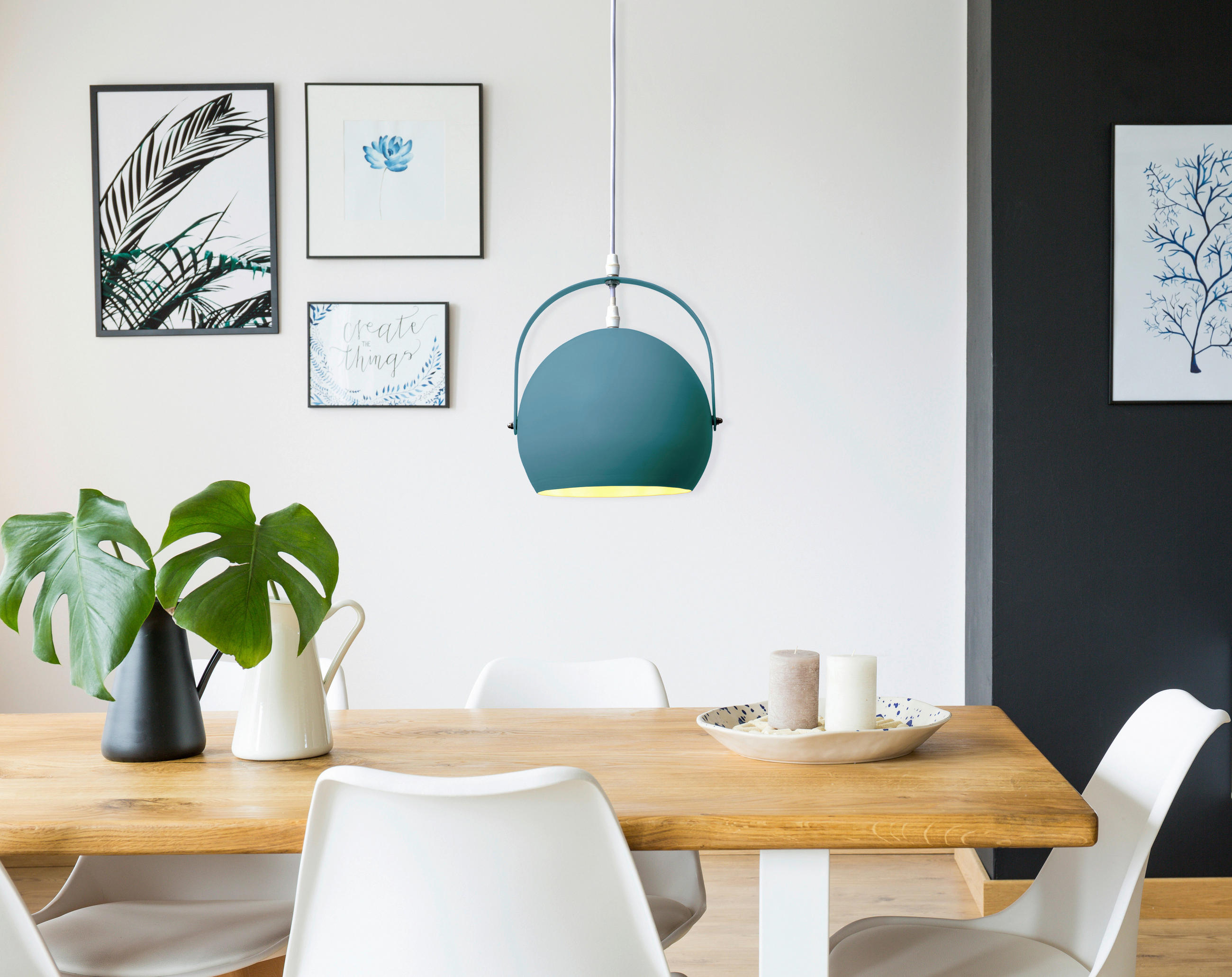 PENDELLEUCHTE Colorado 25/132 cm   - Blau, Basics, Metall (25/132cm) - Näve