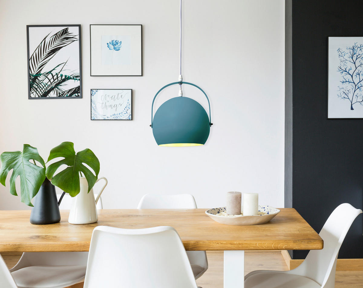 PENDELLEUCHTE Colorado 25/132 cm   - Blau, Basics, Metall (25/132cm) - Näve