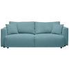 SCHLAFSOFA Cord Türkis  - Türkis/Schwarz, Design, Kunststoff/Textil (250/92/105cm) - Carryhome