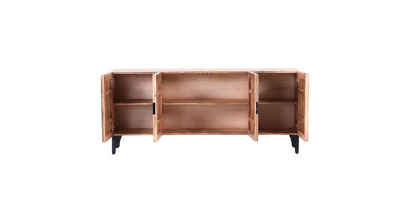 SIDEBOARD  177/78/47 cm  - Schwarz/Naturfarben, Design, Holz/Metall (177/78/47cm) - Landscape