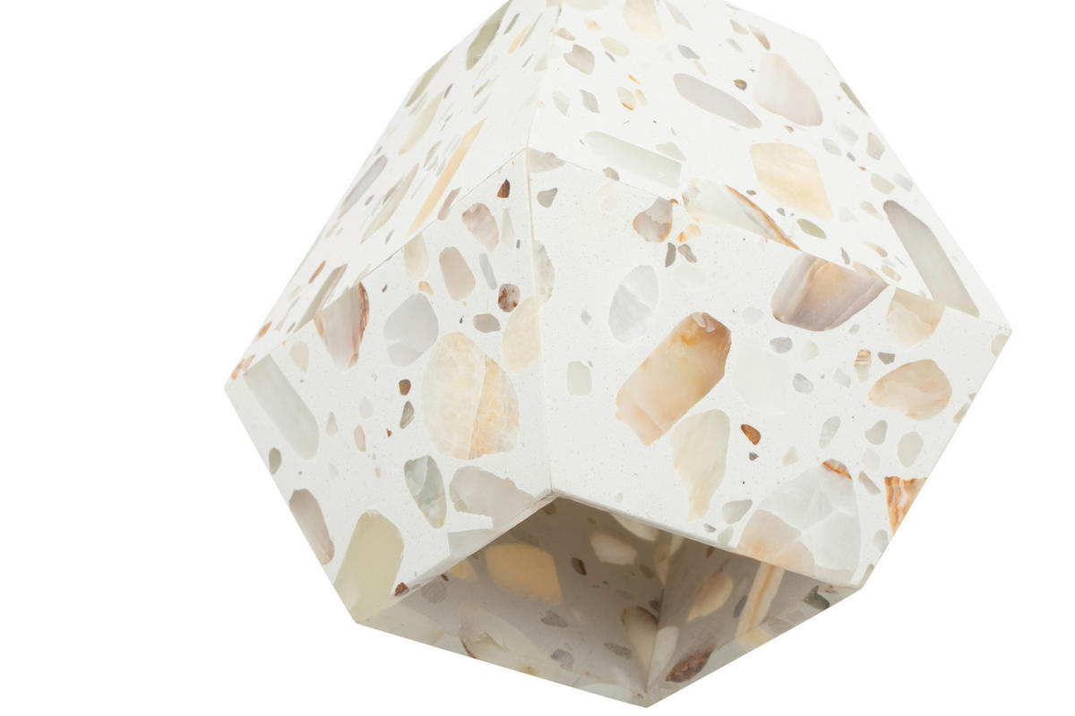 HÄNGELEUCHTE 15/15/120 cm   - Beige, Design, Stein/Metall (15/15/120cm) - Collet's Monde