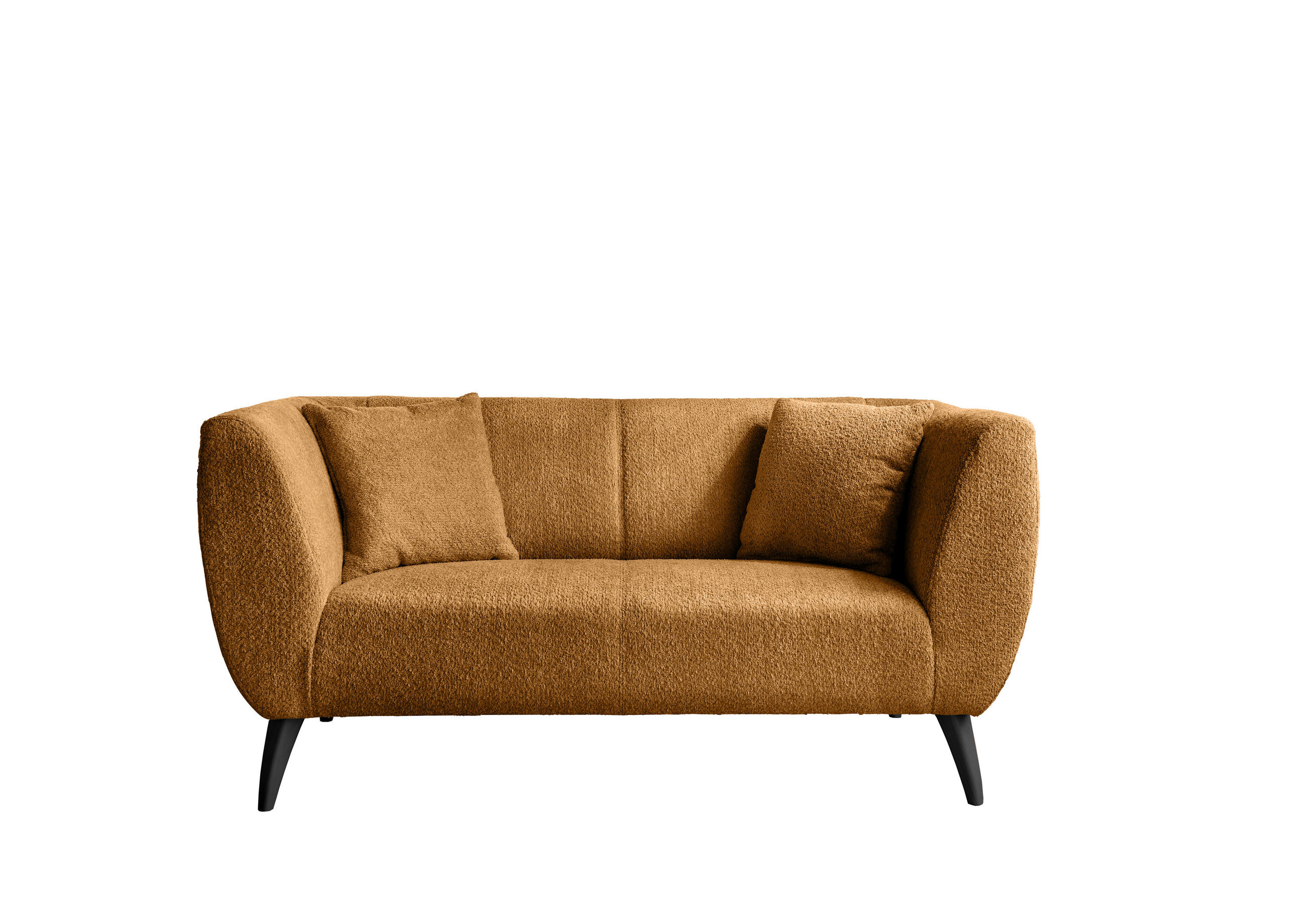 2-SITZER-SOFA Bouclé Goldfarben  - Goldfarben/Schwarz, MODERN, Holz/Textil (172/83/88cm) - MID.YOU
