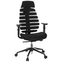 VRTLJIVI STOL umetna masa, tekstil črna  - črna/barve aluminija, Moderno, kovina/umetna masa (65/131/53cm) - MID.YOU