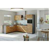 HÖRNKÖK 210/270 cm  i ekfärgad  - aluminiumfärg/grafitfärgad, Modern, metall/trämaterial (210/270cm) - Held