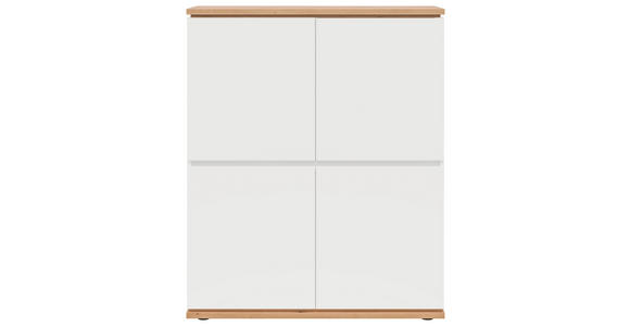 HIGHBOARD  in 100/121/42 cm  - Schwarz/Eiche Artisan, MODERN, Holzwerkstoff (100/121/42cm) - Xora