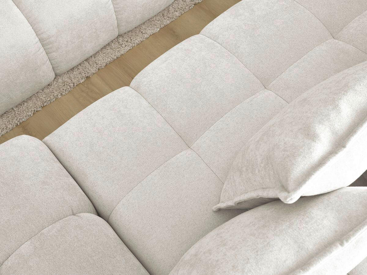 ECKSCHLAFSOFA EVEREST  mit Rücken echt, Armteil links, Armteil rechts Struktur Weiß  - Schwarz/Weiß, MODERN, Kunststoff/Textil (180/318cm) - Livetastic